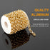 KYUNHOO Hollow Circle Chain Spool Gold Jewelry Making Chain Roll 5 Meters Aluminum Chains for Women Men DIY Craft Finding Jewelry Making Supplies...
