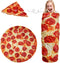 Lhedon Pizza Blanket for Teen Kids, 60 Inch Throw Blanket, Round Pepperoni Pizza Food Blanket, Funny Gifts for Boy Girl, Soft Flannel Blanket for ...