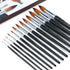 Transon 13pcs Round Paint Brush Set Synthetic Bristle Complete Round Brush Set for Watercolor Acrylic Gouache Ink Tempera...