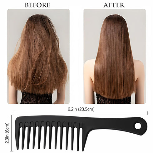 Wide Tooth Comb & Large Hair Detangling Comb, Durable Hair Brush for Styling and Professional Hair Care, Suitable for Curly Hair, Long Hair, Wet H...