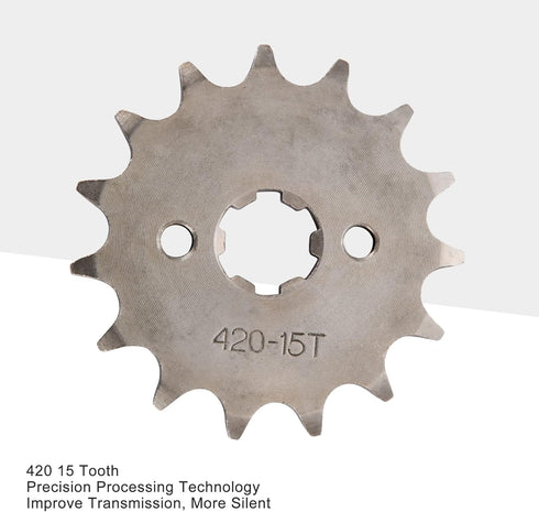 GOOFIT 17mm Sprocket Front for 50cc 70cc 110cc 125cc 140cc Engine Motorcycle Go Kart ATV Buggie Dirt bike(420-15T)...