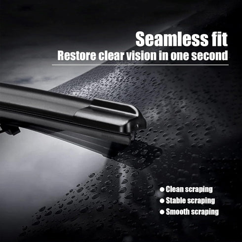 Pack-4 Windshield Wiper Blade Refills 26In, Black Car Wiper Blade, Universal Silicone Frameless Windshield Wiper Blade Refills for Most Cars Buses...