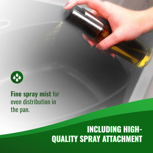 GREEN WISE Oilsprayer for Olive & Vine Oil Spray Bottle, Continuous Spray, 3 OZ, for Cooking, Salad Dressing, BBQ and More...