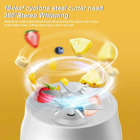 Personal Size Blender for Shakes and Smoothies,15.6 oz Portable Blender with 10 Blades,Rechargeable Mixers Fresh Fruit Juicers,Multifunctional Ble...
