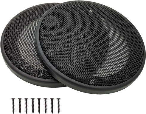 4" Speaker Grill Covers, Car Speaker Subwoofer Guard Protector, ABS Plastic Frame with Metal Mesh, Black - 2Pcs...