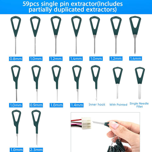 Terminal Removal Tool Kit 172 Pcs Depinning Tool Electrical Connector Pin Removal Tool Kit Pin Extractor Tool Set Wire Terminal Release Tool for A...