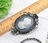 Gyn&Joy Vintage Inspired Cameo Victorian Lady Maiden Crystal Rhinestone Flower Brooch Pin BZ091...