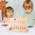 Wooden 4 in a Row Game - Classic Strategy Game for Adults Children-Connecting 4 Same Color Connection Rows- Travel Game Family Checkerboard Game T...