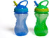 Nuby 2-Pack Flip-It Easy Grip Cups with Easy-Flo Straw, 10 Ounce, Colors May Vary...