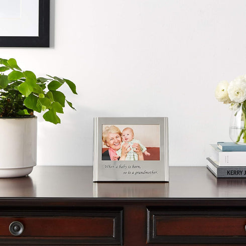 Lawrence Frames When a Baby is born so is a Grandmother Silver Plated 6x4 Picture Frame (507764)...
