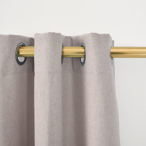 UPOPO Beige Valance Curtains Linen Textured Living Room 18 inches Long Kitchen Short Small Mini Curtain Toppers Valance Cabinet Caravan Bedroom Wi...