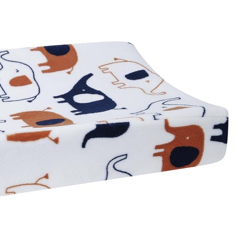 Lambs & Ivy Playful Elephant White/Blue Baby/Infant Changing Pad Cover...