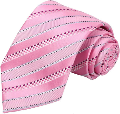 KissTies Mens Tie Striped Satin Necktie Wedding Ties + Gift Box...