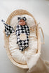Little Jump newborn swaddle set with Matching Hat and Bow Set, Wooden Birth Announcement Card, Soft Stretchy swaddle blankets announcement outfit ...