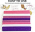 8 Pcs Purple Pink White Felt Pin Board Bar Strips Bulletin Board ?Self-Adhesive Bulletin Board Bar Strips?Cork Boards for Walls with 35 Pushpins, ...