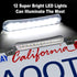 AOOTF License Plate Frame with Light Bar Assembly- License Plate Light Lamp Bulbs & Aluminium Carbon Fiber Car Tag Holder Mount Kit for Truck SUV ...