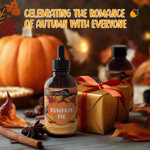 Pumpkin Pie Essential Oil 4 Fl Oz, Undiluted Pumpkin Pie Oil, Autumn Fragrance Oil for Diffuser,Humidifier, Home Care,House Cleaning, Spray, Soap ...