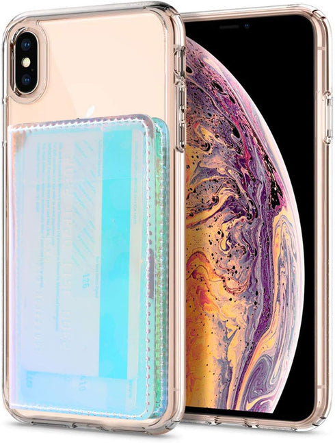 CheapSunday ID Card Holder for Back of Phone Leather Phone Wallet Stick On with Stand Flip Waterproof Leather Adhesive Wallet for Most Cellphones ...