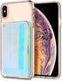 CheapSunday ID Card Holder for Back of Phone Leather Phone Wallet Stick On with Stand Flip Waterproof Leather Adhesive Wallet for Most Cellphones ...