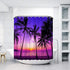 Sunset Beach Shower Curtain Tropical Palm Tree Landscape Waterproof Fabric Curtains for Bathroom Decor with 12 Hooks 72x72 Inches...