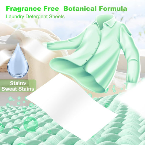 Laundry Detergent Sheets - 200 Loads, Fragrance Free, Eco-Friendly, Hypoallergenic, Portable, Save Space and Travel...