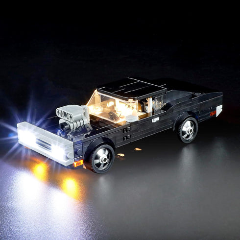 LED Light Kit for Lego 76912 Speed Champions Fast & Furious 1970 Dodge Charger R/T Set, Compatible with Lego 76912 Building Blocks Model(Not Inclu...