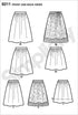 Simplicity 8211 Women's Dirndl Pocketed Skirt Sewing Patterns, Sizes 14-22...