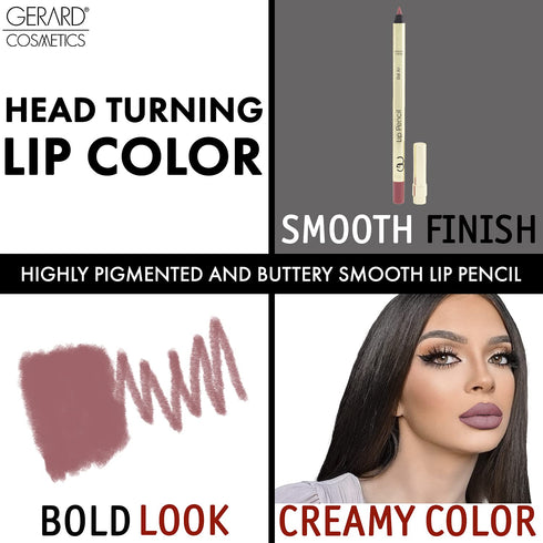 Gerard Cosmetics Lip Pencil (Bel Air) | Ultra Pigmented Matte Pink Lip Liner | Long lasting | Hydrating Creamy Formula | Cruelty Free...