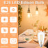 GOLSPARK Edison Bulbs 60 Watt Equivalent, E26 LED Bulb Soft White 3000K, 800LM, 6W 120V CRI85, E26 Base, ST58 Clear Vintage Light Bulbs for Living...