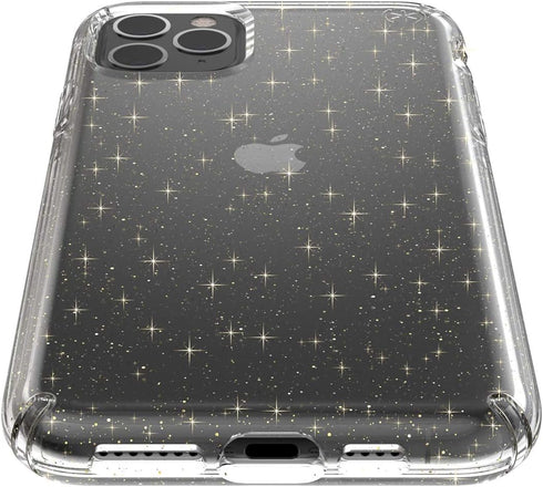 Speck iPhone 11 Pro Max Case - Presidio Clear + Glitter - Protective Ultra Thin Slim Hard Anti Scratch Cover, Clear/Gold Glitter (130027-5636)...