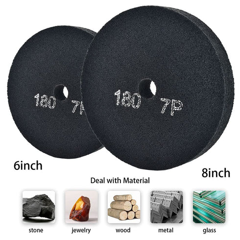 SCOTTCHEN Deburring Wheel Nylon Fiber 6 x 1 x 3/4inch Polishing Disc 7P Grit 180 Abrasive Silicon Carbide Buffing Grinding Pad - 1pack...