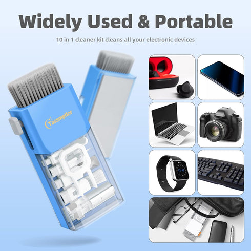 Electronics Screen Cleaner Repair Tool with 3 in 1 Earbud Cleaner Pen, Camera Lens Pen, Suit for iPad, iPhone, Cell Phone, Sky Blue...