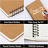 EUSOAR Kraft Hardcover Spiral Notebook, A5 1pack 5.5"X8.3" 160 Pages College Ruled Lined Travel Writing Notebooks Journal, Memo Notepad Sketchbook...
