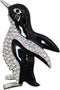 Faship Clear Crystal Penguin Pin Brooch...