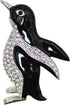 Faship Clear Crystal Penguin Pin Brooch...