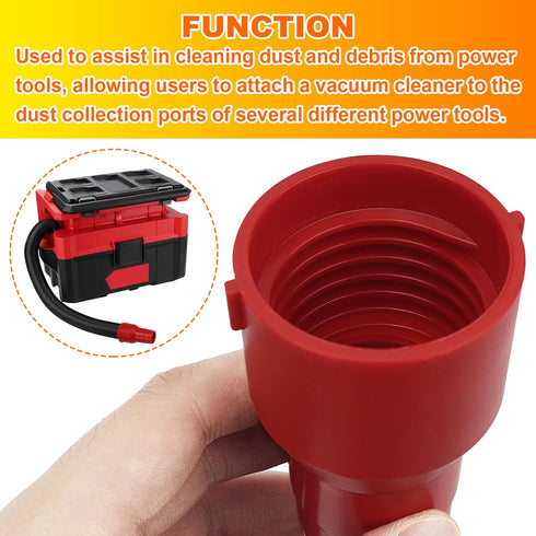 Vacuum Cleaner Dust vacuum hose Adapter 49-90-2018 Fits for Milwaukee 0970-20 & 0880-20 Wet/Dry Vacuum Collector Hose Diameter 1 1/4 in-1 pcs...