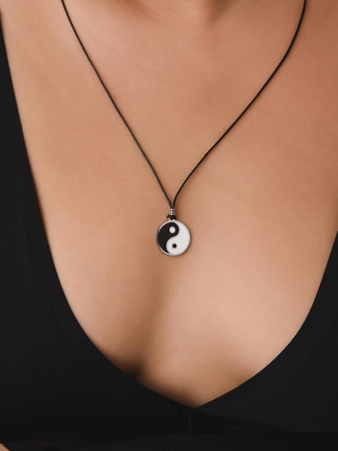 Sacina Gothic Yin Yang Pendant Neckace, Yin Yang Necklace, Gothic Necklace, Black Choker Necklace, Jewelry Gift for Women...