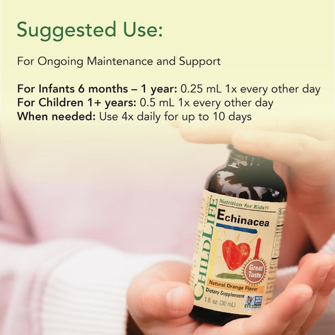 CHILDLIFE ESSENTIALS Echinacea for Kids - Kids Echinacea Drops, Liquid Tincture, Alcohol Free Supplement for Babies, Toddlers, Children - Natural ...