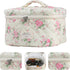 Cute Makeup Bag for Women(3 Pcs), Quilted Floral Coquette Aesthetic Make up Bags, Travel Cosmetic Bags Toiletry Organizer Bag(Pink Flower)...