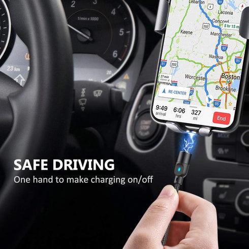 A.S Magnetic Charging Cable, Magnetic Type C Cable Fast Charging Data Sync Magnetic Cable Magnetic Phone Charger for Micro USB, USB C, i-Product S...