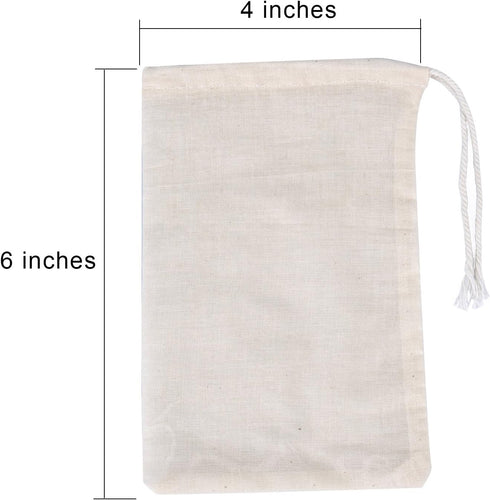 Pangda 100 Pieces Muslin Cotton Drawstring Bags 4 x 6 Inches Muslin Canvas Linen Sachet Bag jewelry Gift Pouch for Party DIY Craft Home Supplies...