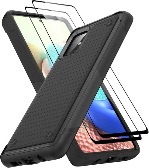 Jeylly for Samsung Galaxy A71 5G Case, Galaxy A71 5G Phone Case with Screen Protector, Heavy Duty Shockproof Drop Proof Slim Fit Women Men Protect...
