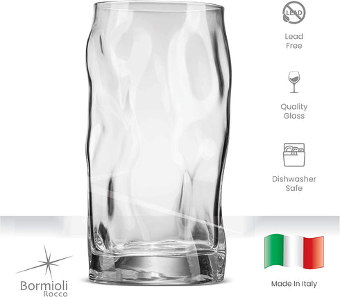 Bormioli Rocco Set Of 4 Sorgente Glasses, Crystal-clear Cocktail Glasses Barware, For Bourbon, Scotch, Water, Juice, Drinking Glasses Set, Made In...