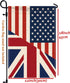 British USA Friendship Garden Flag,12x18 in Heavy Duty Great Britain UK America US Outdoor Banner for Patio Yard with Double Side...
