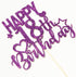 INNORU Purple Glitter Happy 18th Birthday Cake Topper for Cheers to 18 Years - Eighteen AF Birthday Party Cake Decorations...