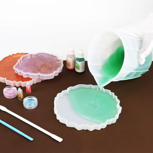 Gartful 9PCS Silicone Mixing Cups Set, Resin Casting Tool Kit, DIY Craft Set for Epoxy, 1pcs 700ml Oversize Measuring Cup, 1pcs 250ml Large and 3p...