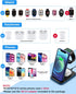 Foldable Wireless Charger for Multiple Devices 3 in 1 Wireless Charging Station for Travel, Compatible with iPhone 16 15 14 13 12 11/Pro/XR, Charg...
