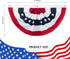 5 Pieces American Pleated Fan Flag, 3 X 1.5 Ft USA Patriotic Pleated Fan Flag 4th of July Half Fan Banner Decoration for Independence Day Porch Ga...