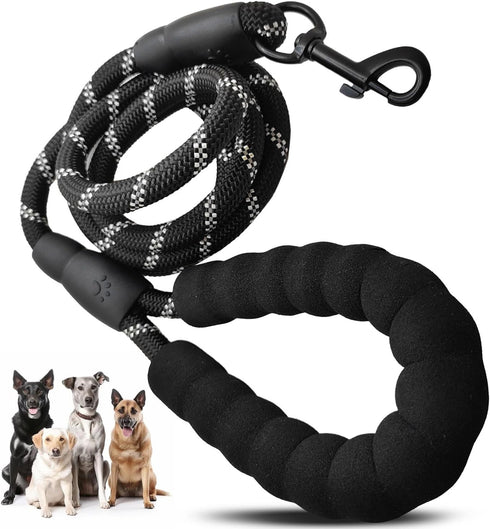5 FT Dog Leash with Padded Handle and Reflective Rope Heavy-Duty Padded Leash for Small Medium and Large Dogs...