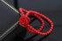 Gem Stone King 7 Inch Red Simulated Coral Bead Rose Flower Stretch Bracelet for Women 5mm...